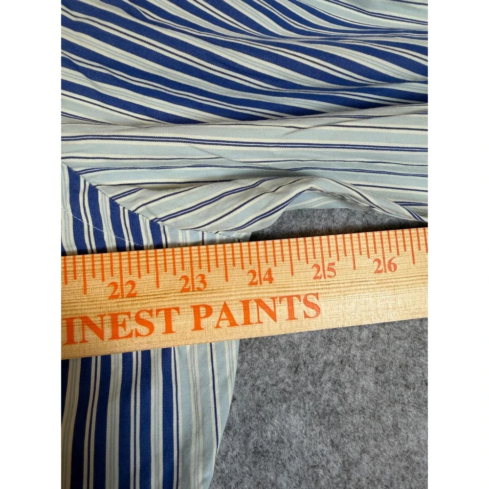 Ralph Lauren Button Down Shirt Mens M Blue Patchwork Excellent Vintage Striped
